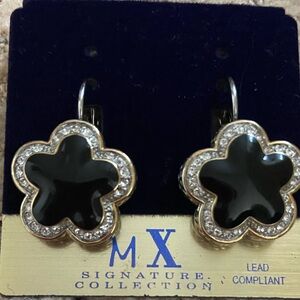 Signature Collection Black and Gold Pierced earrings- updated classic design